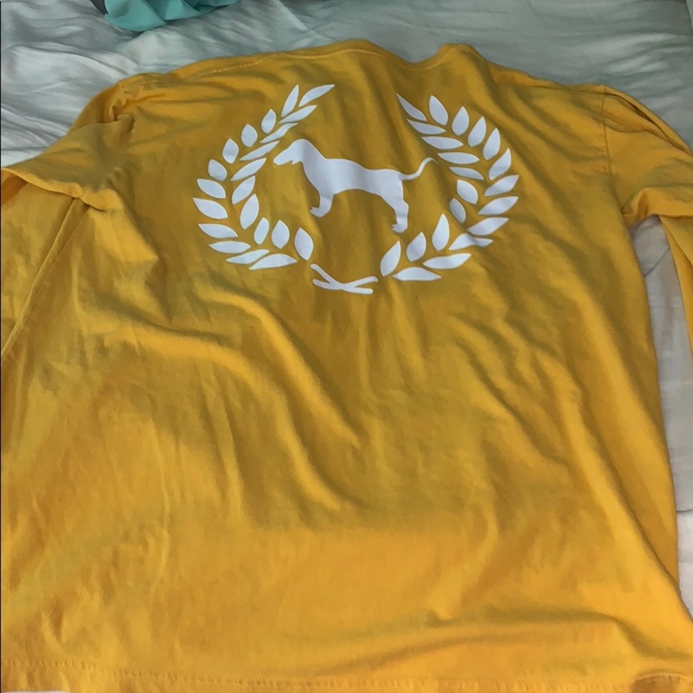 Yellow long sleeve yellow PINK shirt